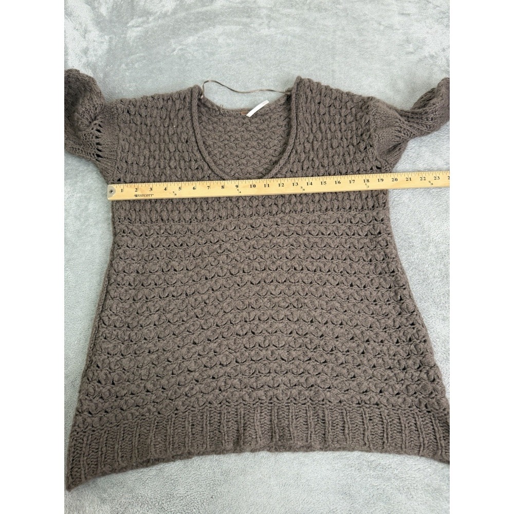 Free People Crashing Waves Pullover Sweater Women's Size Small Brown - Picture 5 of 8